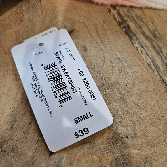 Flirtitude Tie-Dye Crossover Sweatshirt - Blue, Orange, Gray - Picture 5 of 7